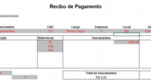 Modelo de holerite (contracheque) para preencher e imprimir