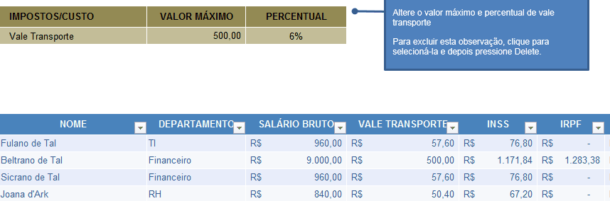 Modelo de Folha de Pagamento Online [Excel]